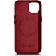 iCarer iCarer Case Leather pokrowiec etui z naturalnej skóry do iPhone 14 Plus czerwony (kompatybilne z MagSafe)
