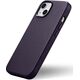 iCarer iCarer Case Leather pokrowiec etui z naturalnej skóry do iPhone 14 Plus ciemnofioletowy (kompatybilne z MagSafe)