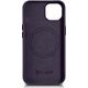 iCarer iCarer Case Leather pokrowiec etui z naturalnej skóry do iPhone 14 Plus ciemnofioletowy (kompatybilne z MagSafe)