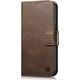 iCarer iCarer Oil Wax Wallet Case 2in1 etui iPhone 14 Pro Max skórzany pokrowiec z klapką Anti-RFID brązowy (WMI14220724-BN)