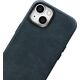 iCarer iCarer Oil Wax Premium Leather Case skórzane etui iPhone 14 magnetyczne z MagSafe ciemnoniebieski (WMI14220701-BU)
