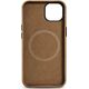 iCarer iCarer Oil Wax Premium Leather Case skórzane etui iPhone 14 Plus magnetyczne z MagSafe brązowy (WMI14220703-TN)