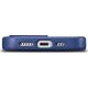 iCarer iCarer Case Leather pokrowiec etui z naturalnej skóry do iPhone 14 Pro Max niebieski (WMI14220708-BU) (kompatybilne z MagSafe)