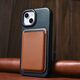 iCarer iCarer CE Oil Wax Premium Leather Folio Case skórzane etui iPhone 14 Plus z klapką magnetyczne MagSafe niebieski (AKI14220707-BU)