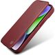 iCarer iCarer CE Premium Leather Folio Case skórzane etui iPhone 14 Pro Max z klapką magnetyczne MagSafe czerwony (WMI14220716-RD)