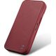 iCarer iCarer CE Premium Leather Folio Case skórzane etui iPhone 14 Pro Max z klapką magnetyczne MagSafe czerwony (WMI14220716-RD)