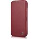 iCarer iCarer CE Premium Leather Folio Case skórzane etui iPhone 14 Pro Max z klapką magnetyczne MagSafe czerwony (WMI14220716-RD)
