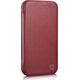 iCarer iCarer CE Premium Leather Folio Case skórzane etui iPhone 14 Pro Max z klapką magnetyczne MagSafe czerwony (WMI14220716-RD)