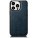 iCarer iCarer Leather Oil Wax etui pokryte naturalną skórą do iPhone 14 Pro (kompatybilne z MagSafe) niebieski (WMI14220718-BU)