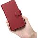 iCarer iCarer Wallet Case 2in1 etui iPhone 14 Plus skórzany pokrowiec z klapką Anti-RFID czerwony (WMI14220727-RD)