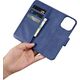 iCarer iCarer Wallet Case 2in1 etui iPhone 14 Pro skórzany pokrowiec z klapką Anti-RFID niebieski (WMI14220726-BU)