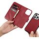 iCarer iCarer Wallet Case 2in1 etui iPhone 14 Pro Max skórzany pokrowiec z klapką Anti-RFID czerwony (WMI14220728-RD)