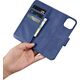 iCarer iCarer Wallet Case 2in1 etui iPhone 14 Plus skórzany pokrowiec z klapką Anti-RFID niebieski (WMI14220727-BU)