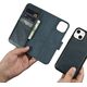 iCarer iCarer Oil Wax Wallet Case 2in1 etui iPhone 14 Plus skórzany pokrowiec z klapką Anti-RFID niebieski (WMI14220723-BU)
