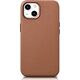 iCarer iCarer Case Leather pokrowiec etui z naturalnej skóry do iPhone 14 brązowy (WMI14220705-BN) (kompatybilne z MagSafe)