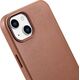 iCarer iCarer Case Leather pokrowiec etui z naturalnej skóry do iPhone 14 brązowy (WMI14220705-BN) (kompatybilne z MagSafe)