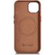 iCarer iCarer Case Leather pokrowiec etui z naturalnej skóry do iPhone 14 brązowy (WMI14220705-BN) (kompatybilne z MagSafe)