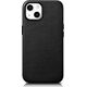 iCarer iCarer Case Leather pokrowiec etui z naturalnej skóry do iPhone 14 czarny (WMI14220705-BK) (kompatybilne z MagSafe)