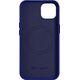 iCarer iCarer Litchi Premium Leather Case skórzane etui iPhone 14 magnetyczne z MagSafe ciemnoniebieski (WMI14220709-DB)
