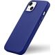 iCarer iCarer Litchi Premium Leather Case skórzane etui iPhone 14 Plus magnetyczne z MagSafe ciemnoniebieski (WMI14220711-DB)
