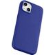 iCarer iCarer Litchi Premium Leather Case skórzane etui iPhone 14 Plus magnetyczne z MagSafe ciemnoniebieski (WMI14220711-DB)