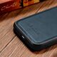 iCarer iCarer Leather Oil Wax etui pokryte naturalną skórą do iPhone 14 Pro Max (kompatybilne z MagSafe) niebieski (WMI14220720-BU)