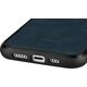 iCarer iCarer Leather Oil Wax etui pokryte naturalną skórą do iPhone 14 Pro Max (kompatybilne z MagSafe) niebieski (WMI14220720-BU)