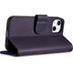 iCarer iCarer Wallet Case 2in1 etui iPhone 14 skórzany pokrowiec z klapką Anti-RFID ciemnofioletowy (WMI14220725-DP)