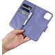 iCarer iCarer Wallet Case 2in1 etui iPhone 14 skórzany pokrowiec z klapką Anti-RFID jasnofioletowy (WMI14220725-LP)