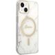 Guess Zestaw Guess GUBPP14SHMEACSH Case+ Charger iPhone 14 6,1" biały/white hard case Marble MagSafe NoSize