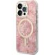 Guess Zestaw Guess GUBPP14LHJEACSP Case+ Charger iPhone 14 Pro 6,1" różowy/pink hard case Jungle MagSafe NoSize