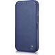 iCarer iCarer CE Premium Leather Folio Case skórzane etui iPhone 14 Pro z klapką magnetyczne MagSafe niebieski (WMI14220714-BU)