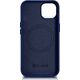 iCarer iCarer Case Leather pokrowiec etui z naturalnej skóry do iPhone 14 Plus niebieski (kompatybilne z MagSafe)