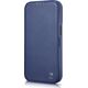 iCarer iCarer CE Premium Leather Folio Case skórzane etui iPhone 14 Pro Max z klapką magnetyczne MagSafe niebieski (WMI14220716-BU)