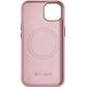 iCarer iCarer Litchi Premium Leather Case skórzane etui iPhone 14 Plus magnetyczne z MagSafe różowy (WMI14220711-PK)