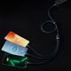 Kabel USB Baseus USB-A - USB-C + microUSB + Lightning 1.2 m Niebieski (BSU3888)