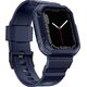 Kingxbar Kingxbar CYF106 2w1 pancerne etui Apple Watch SE, 8, 7, 6, 5, 4, 3, 2, 1 (41, 40, 38 mm) z paskiem niebieskie