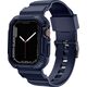 Kingxbar Kingxbar CYF106 2w1 pancerne etui Apple Watch SE, 8, 7, 6, 5, 4, 3, 2, 1 (41, 40, 38 mm) z paskiem niebieskie