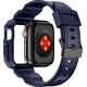 Kingxbar Kingxbar CYF106 2w1 pancerne etui Apple Watch SE, 8, 7, 6, 5, 4, 3, 2, 1 (41, 40, 38 mm) z paskiem niebieskie
