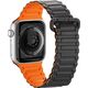 Dux Ducis Dux Ducis Strap (Armor Version) pasek Apple Watch SE, 8, 7, 6, 5, 4, 3, 2, 1 (41, 40, 38 mm) silikonowa magnetyczna opaska bransoleta czarno-pomarańczowy