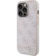 Guess Guess GUHCP15LG4GFPI iPhone 15 Pro 6.1" różowy/pink hard case 4G Metal Gold Logo