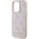 Guess Guess GUHCP15LG4GFPI iPhone 15 Pro 6.1" różowy/pink hard case 4G Metal Gold Logo