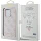 Guess Guess GUHCP15LG4GFPI iPhone 15 Pro 6.1" różowy/pink hard case 4G Metal Gold Logo