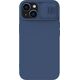 Nillkin Silikonowe etui Nillkin CamShield Silky Silicone Case do iPhone 15 Plus z osłoną na aparat - ciemnoniebieskie