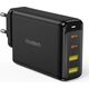 Ładowarka Choetech Choetech ładowarka GaN 140W 4 porty (2x USB C, 2x USB) czarna (PD6005)
