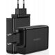 Ładowarka Choetech Choetech ładowarka GaN 140W 4 porty (2x USB C, 2x USB) czarna (PD6005)