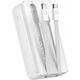 Powerbank Joyroom Powerbank Joyroom JR-PBC06 10000mAh 30W + wbudowane kable USB-C, Lightning biały