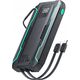 Powerbank Joyroom Powerbank Joyroom JR-L017 10000mAh 22.5W z wbudowanymi kablami USB-C, Lightning czarny