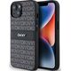 DKNY DKNY DKHCP14SPRTHSLK iPhone 14 / 15 / 13 6.1" czarny/black hardcase Leather Mono Stripe & Metal Logo