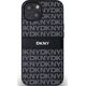 DKNY DKNY DKHCP14SPRTHSLK iPhone 14 / 15 / 13 6.1" czarny/black hardcase Leather Mono Stripe & Metal Logo